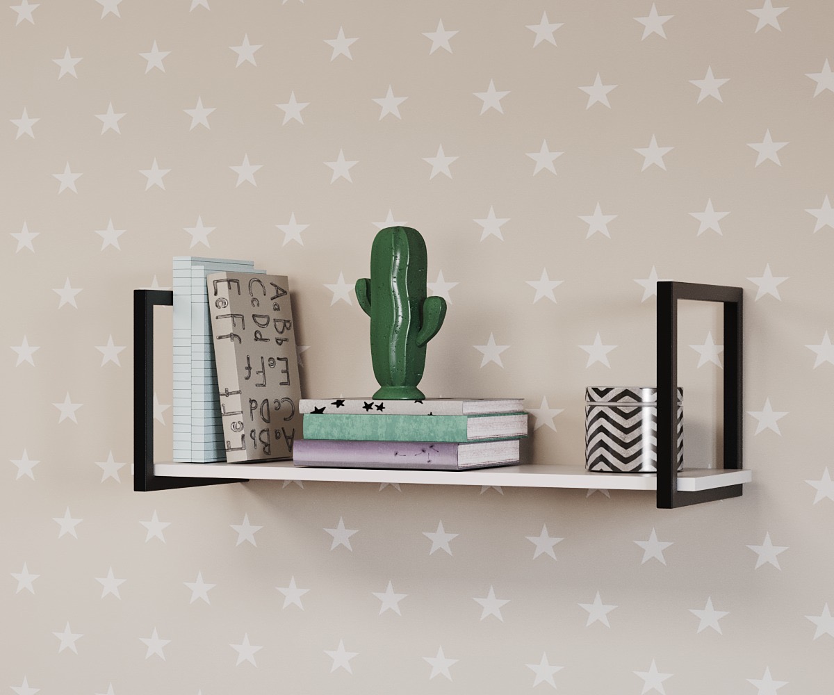 Полка навесная Лофт-800 (цвет белый)