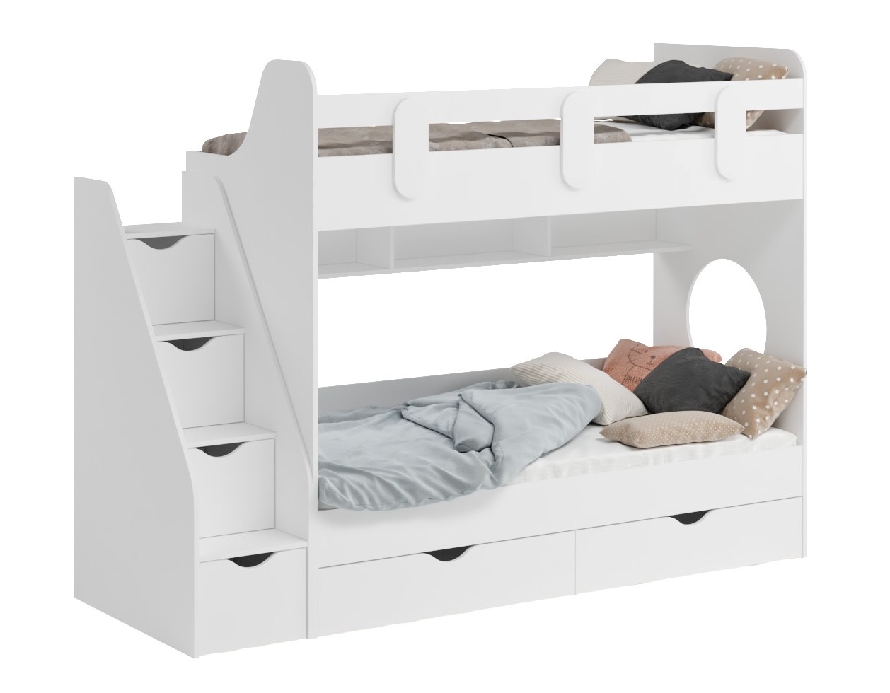 Кровать двухъярусная Фортуна 200х90 (цвет белый)