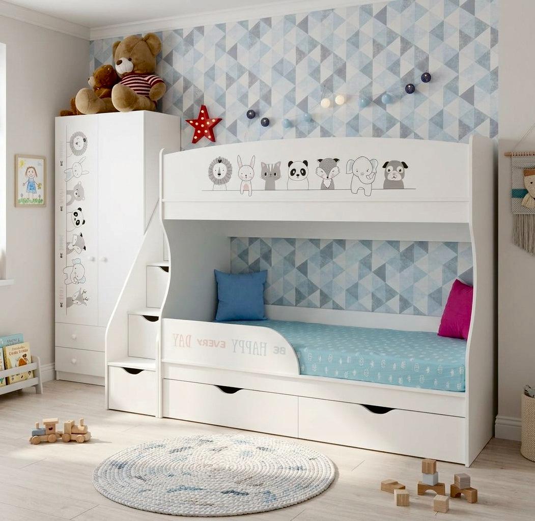 Комплект коллекции Хэппи: кровать 2-х ярусная + шкаф гардеробный