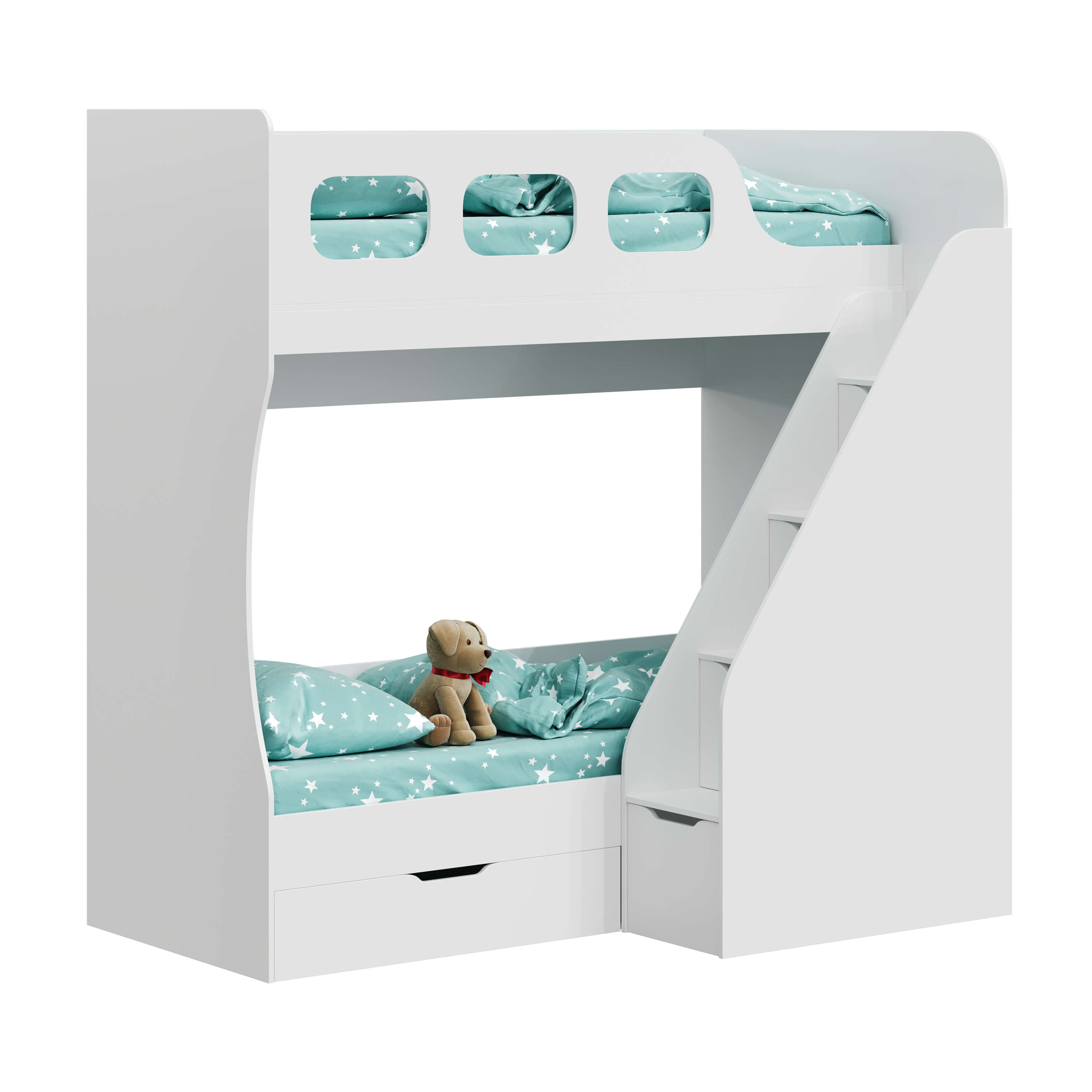 Кровать двухъярусная 190х80 Умка-6 (цвет белый)