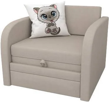 Диван выкатной Малыш Карамель 700 мм (подушка с принтом)