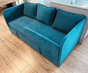 Диван-кровать Кэви (правый или левый бортик). Велюр Тедди 