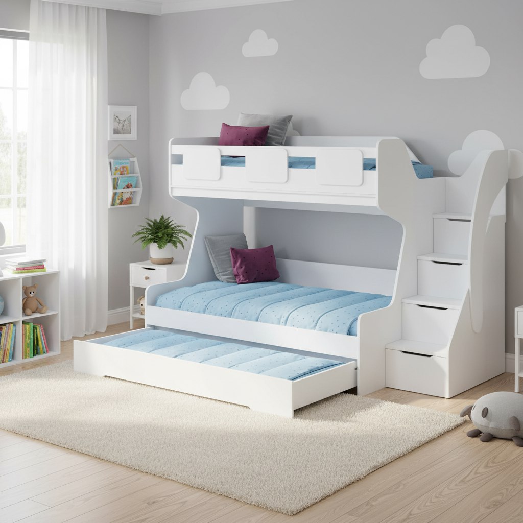 Кровать МЕГА ПРЕМИУМ 120х200 (цвет белый)