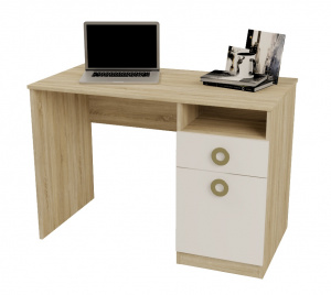 Стол Комфорт (дуб сонома + белый) правый/левый. Акция!