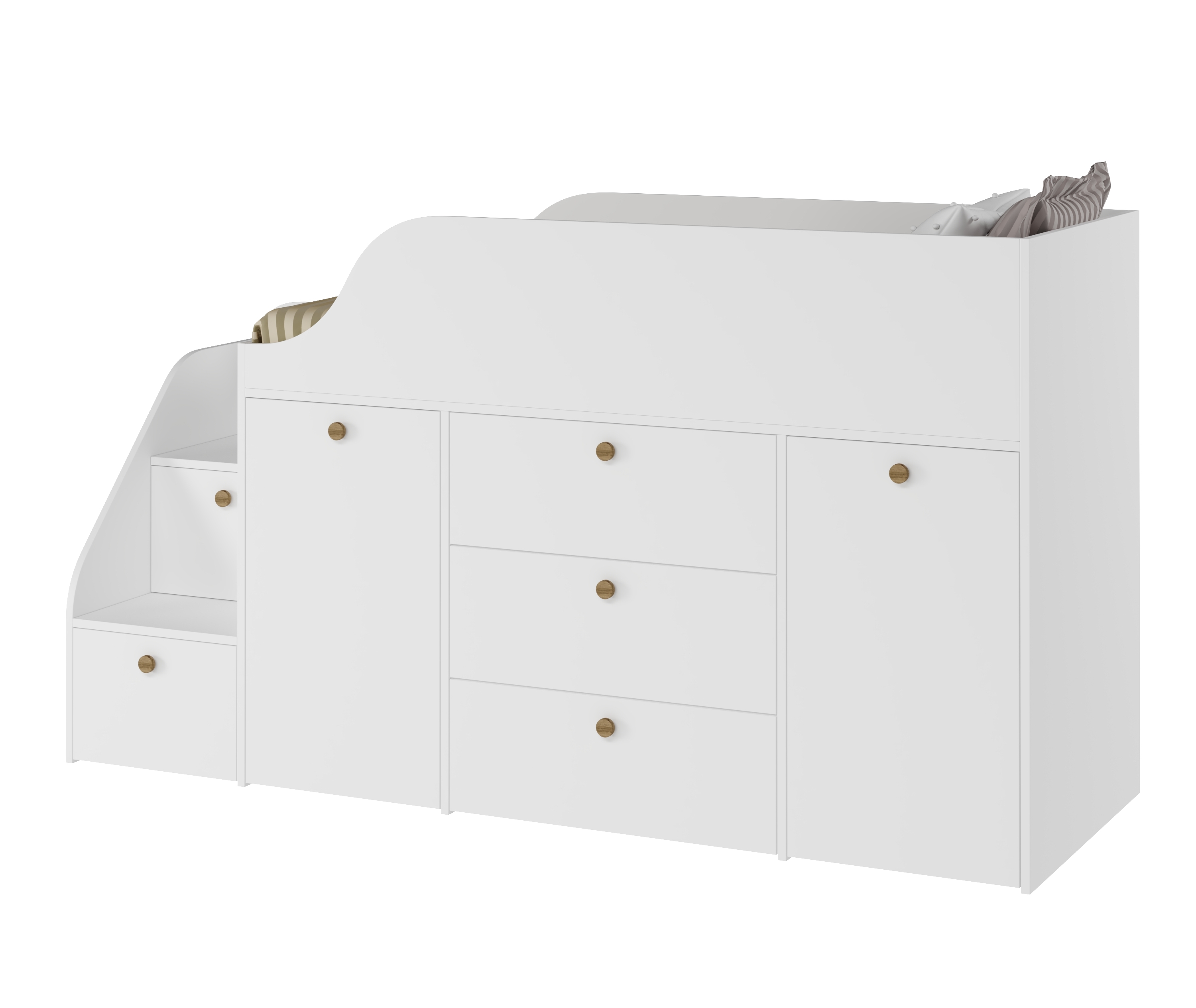 Кровать-чердак Хэппи-2 (правая/левая лестница)