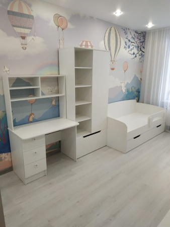 Кровать выдвижная Двушка (цвет: белый) 190х90 от Династия Kids