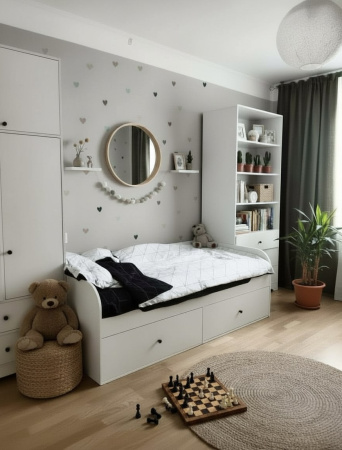 Стеллаж с ящиками коллекции Норд от Династия Kids