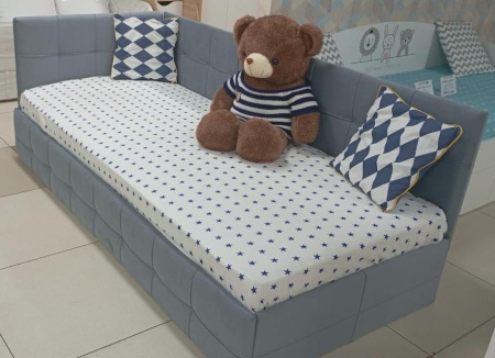 Угловая кровать Бонни Грей 90х200 (универасальный угол) от Династия Kids
