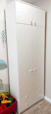 Шкаф Умка с антресолью (белый) от Династия Kids