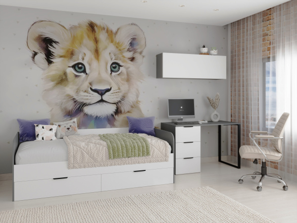 Стеллаж переходной Брайт Графит-2 от Династия Kids