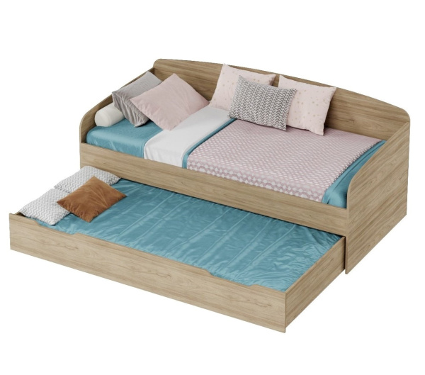 Кровать-чердак Мозаика + кровать Двушка (вяз швейцарский) 190х90 от Династия Kids