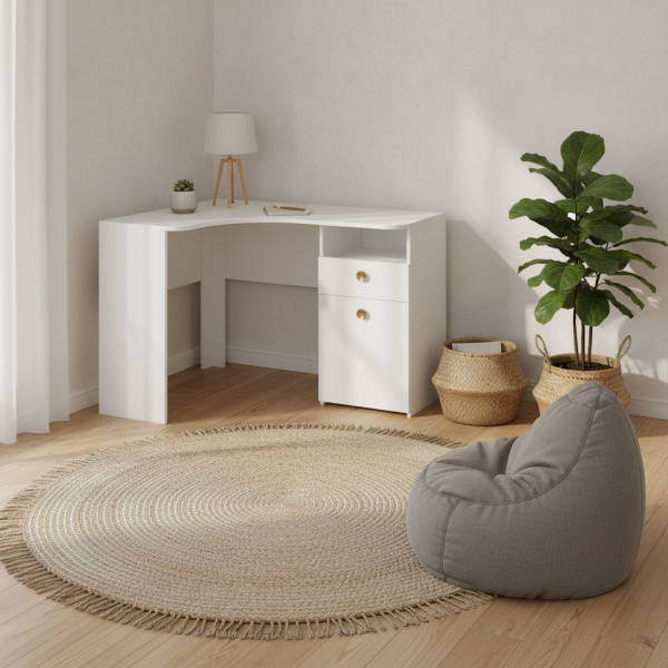 Стол угловой 1160 мм Умка NEW (ручки - дуб) от Династия Kids