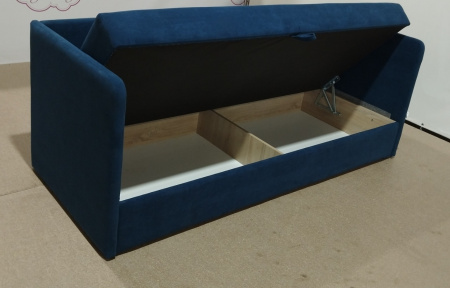 Диван Юнит Blue 1850х800 мм (подъемный механизм + ящик + 4 подушки)