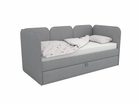 Мягкая кровать Соната Blue 80х160 с доп. спальным местом