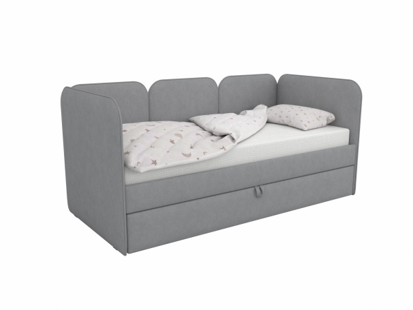 Мягкая кровать Соната Беж 80х160 с доп. спальным местом 