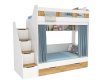 Кровать 2-х ярусная Твинс 190х90 (белый + дуб золотой)