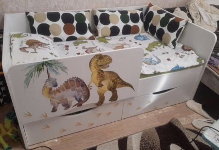 Кровать Малютка 140х80 (цвет белый)  от Династия Kids