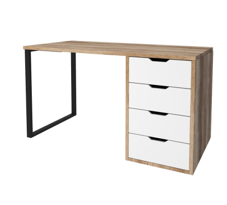 Стол Соло 120 см (дуб каньон+белый)  от Династия Kids