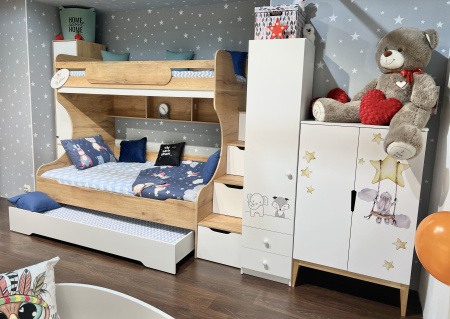 Кровать БИГ (цвет белый) 200х120 от Династия Kids