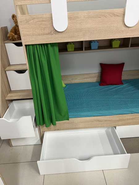 Кровать двухъярусная Фортуна (универсальная лестница)  от Династия Kids