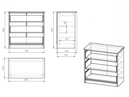 Комод коллекции Хэппи (распродажа) от Династия Kids
