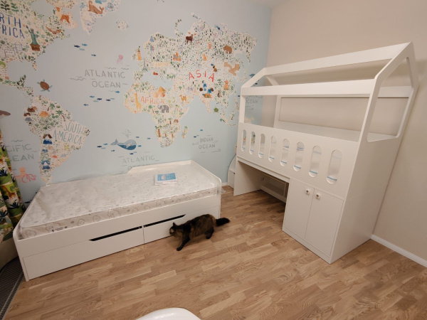 Кровать коллекции Мозаика-2 левая 190х90 (распродажа)