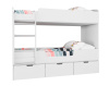Кровать 2-х ярусная Малыши Двойняшки (лестница слева) 180х80 от Династия Kids