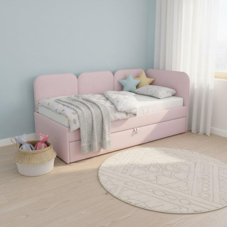 Мягкая угловая кровать Соната 80х160 Мята (универсальный угол)