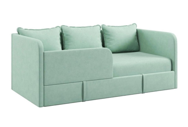 Диван-кровать Кэви (правый бортик). Велюр Тедди 337