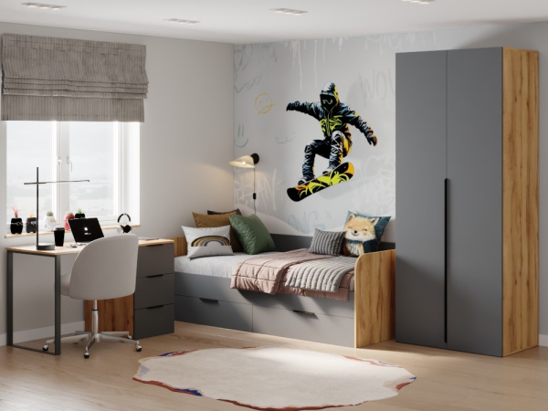 Стеллаж переходной коллекции Брайт Велюр от Династия Kids