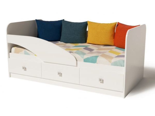 Комплект детской мебели: кровать Умка с бортиком + шкаф