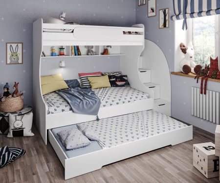 Кровать БИГ (цвет белый) 200х120 от Династия Kids