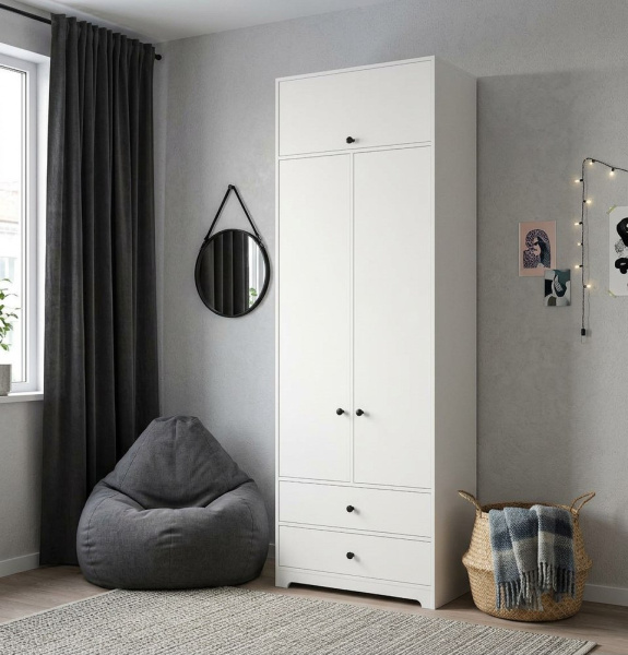 Шкаф-2 с антресолью коллекции Норд 