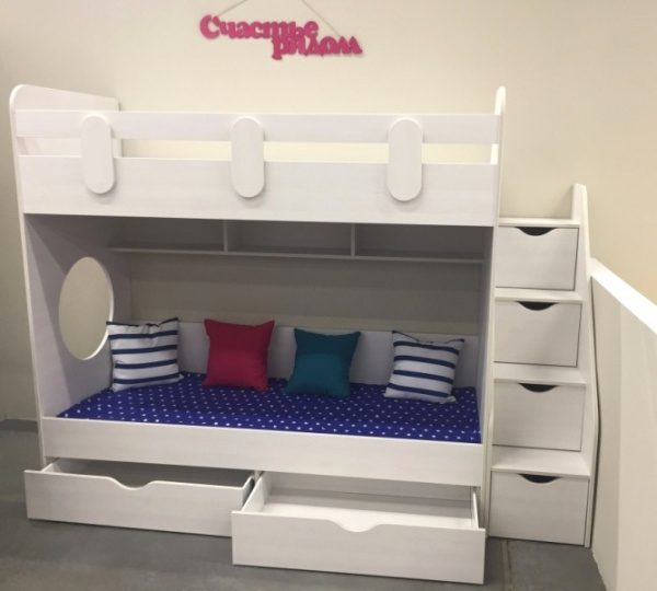 Двухъярусная кровать Фортуна 200х90 (цвет белый)