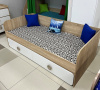 Кровать 190х90 коллекции Юниор 6.1 (дуб сонома+белый) от Династия Kids