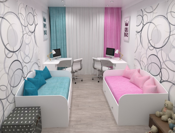 Комплект мебели для двоих детей коллекции Умка