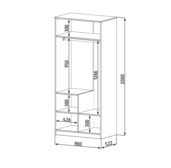 Шкаф гардеробный Мозаика от Династия Kids