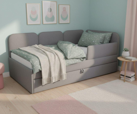 Мягкая угловая кровать Соната 80х160 Мята (универсальный угол)