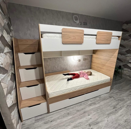 Кровать коллекции Мозаика 190х90 от Династия Kids