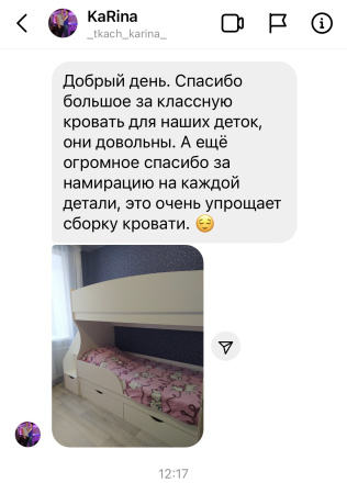 Кровать двухъярусная Альфа 180*80 от Династия Kids