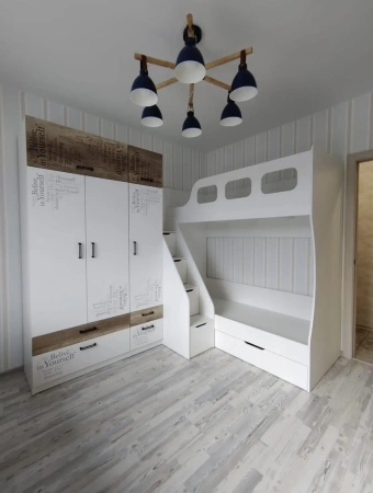 Кровать 2-х ярусная Умка-6 (цвет белый) 190х80  от Династия Kids