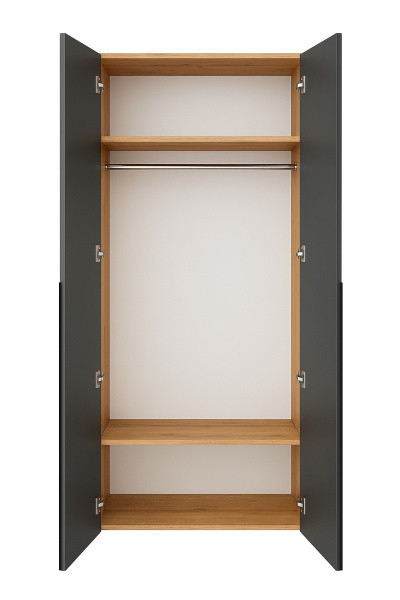 Шкаф + стеллаж переходной коллекции Брайт Графит от Династия Kids