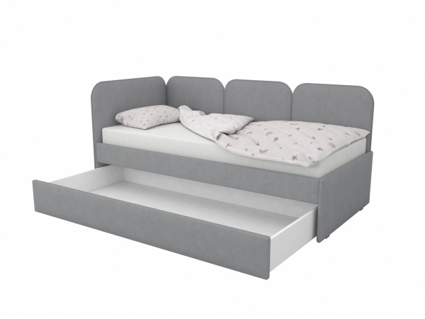 Мягкая угловая кровать Соната 80х160 Мята (универсальный угол)