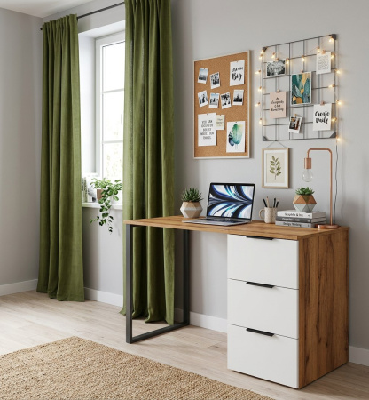 Комплект мебели Брайт Золотистый: кровать 200х90 + стол + шкаф от Династия Kids