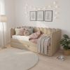 Мягкая кровать Элис Беж 90х190 с доп. спальным местом