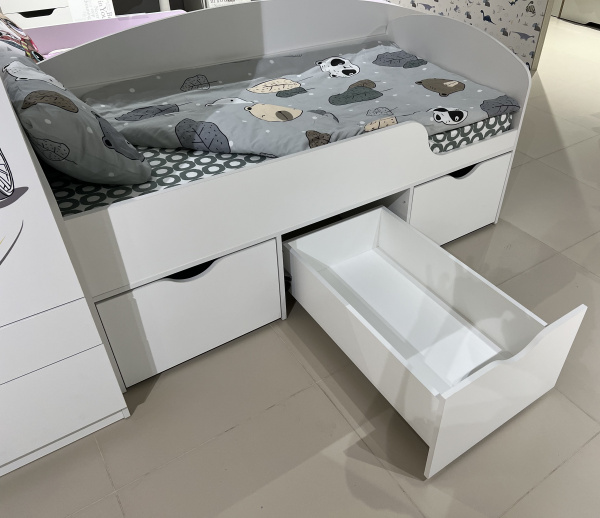 Кровать детская Малыш 80х160 (цвет белый) от Династия Kids