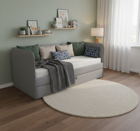 Мягкая кровать Соната Blue 80х160 с доп. спальным местом