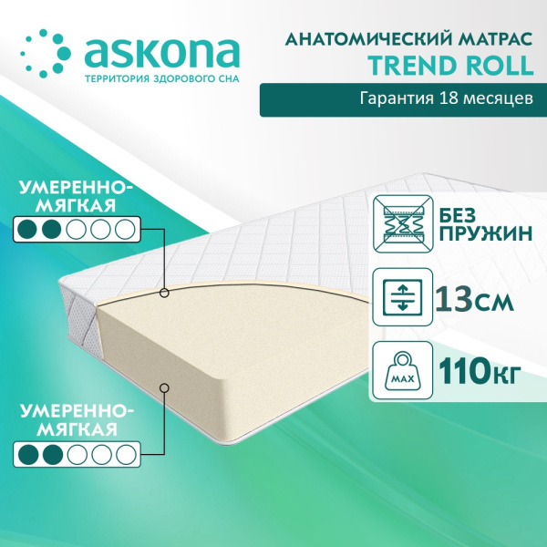 Матрас Askona Trend Roll 190х90. Высота 13 см