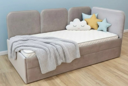 Мягкая угловая кровать Соната 80х160 Мята (универсальный угол)