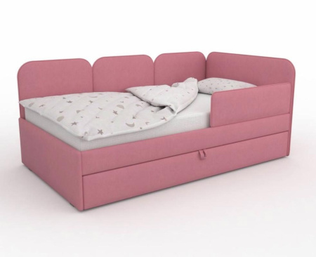 Мягкая угловая кровать Соната Беж 180х90 (универсальный угол)